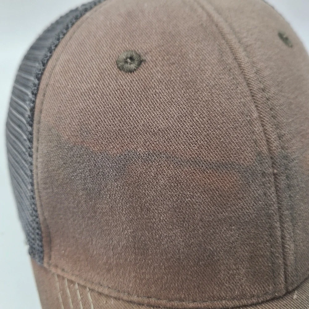 Costa Hat Adjustable Trucker Mesh Brown Gray Distressed Del Mar Fishing Outdoors